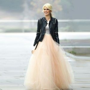 grace tulle maxi skirt